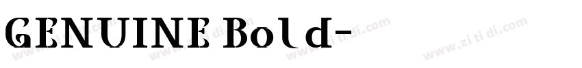 GENUINE Bold字体转换 GENUINE Bold字体转换